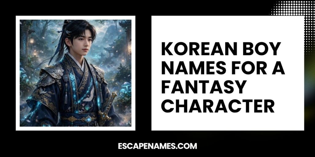 Korean Boy Names For A Fantasy Character