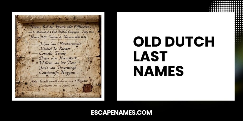 Old Dutch Last Names